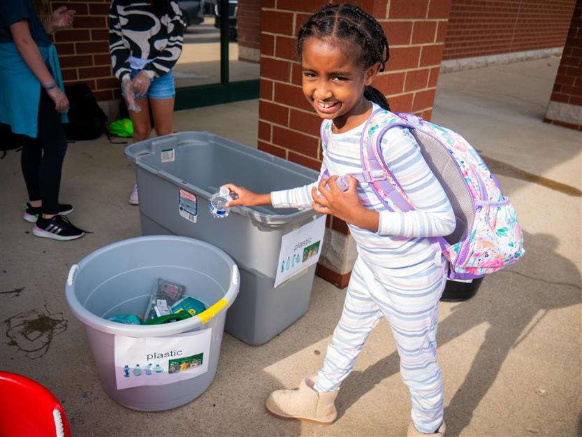 Recycling drive at Kenrose Elementary